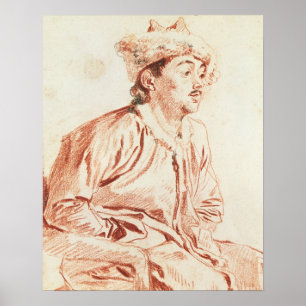 Affiche Jeune homme en costume oriental (dessin)