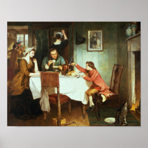 Affiche Jeune James Watt jouant avec la vapeur