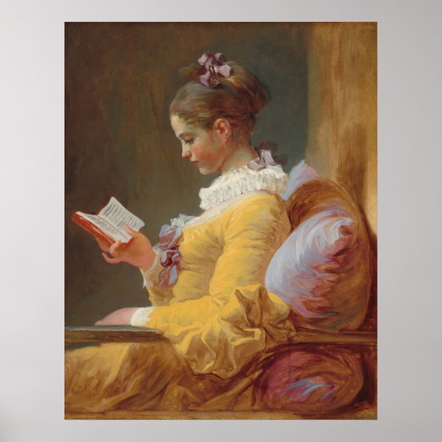 Affiche Jeune Lecture - Jean Fragonard Art (Devant)