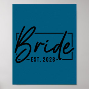 Affiche Jeune mariée est 2026 couple marié mariage lune de