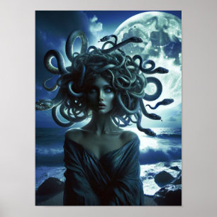 Affiche Jeune Méduse jolie par la Lune & l'Océan