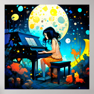 Affiche Jeune pianiste prodigy