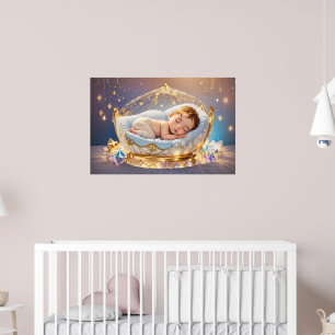 Affiche Jeune prince nouveau-né bébé garçon art de la nurs