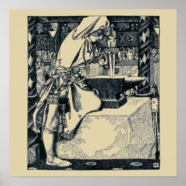 Affiche Jeune roi Arthur de Howard Pyle (Devant)