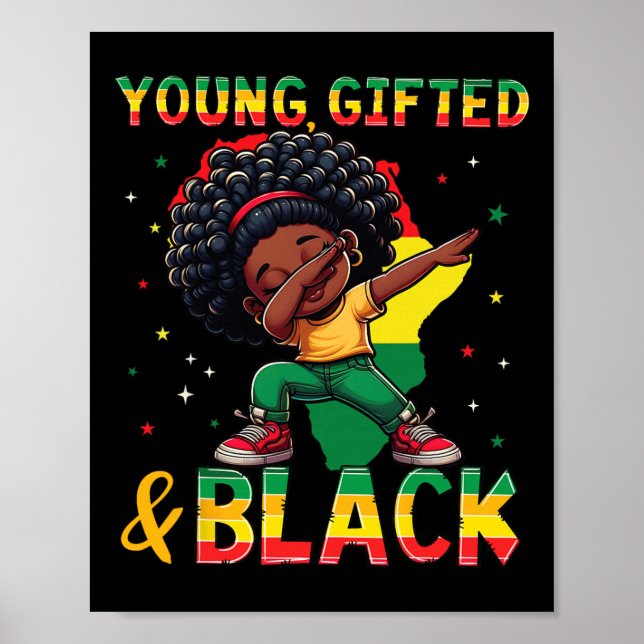 Affiche Jeune Talentueux Mois de l'Histoire des Noirs Afro (Devant)