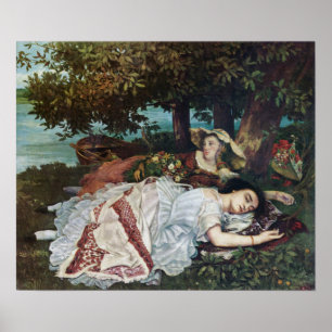 Affiche Jeunes dames au bord de la Seine (été)