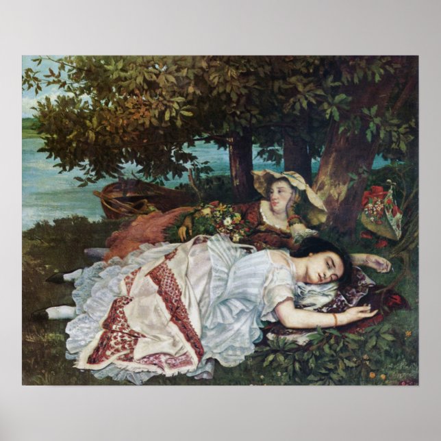 Affiche Jeunes dames au bord de la Seine (été) (Devant)