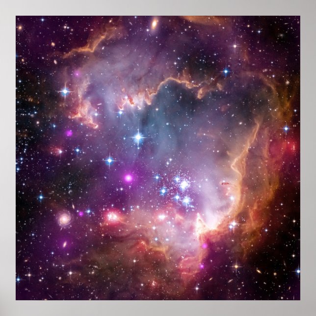 Affiche Jeunes Étoiles Dans Le Petit Nuage Magellanique. (Devant)