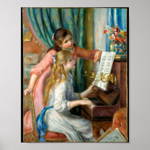 Affiche Jeunes filles au piano par Pierre-Auguste Renoir