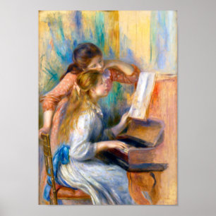 Affiche Jeunes filles au piano, Renoir
