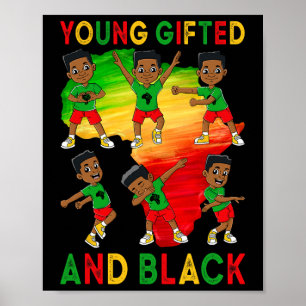 Affiche Jeunes Garçons Cadeaux Et Noirs Enfants Jeunes Jeu