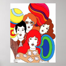 Jeunesse des années soixante, popart vintage