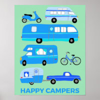 JEUX CAMPERS ! Campervan Vanlife RV Trailer Green