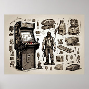 Affiche Jeux classiques Arcade Retro
