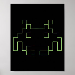 Affiche Jeux d'arcade des années 80 Retro Space Alien Inva