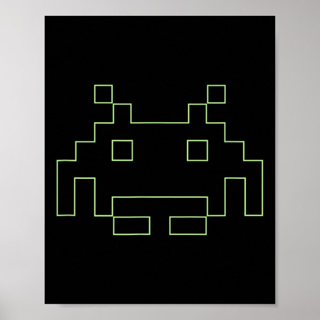 Affiche Jeux d'arcade des années 80 Retro Space Alien Inva (Devant)