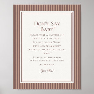 Affiche Jeux de Baby Shower Espresso Martini Bébé en Route