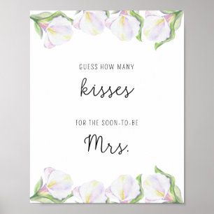 Affiche Jeux de baby shower : les fleurs de calla - combie