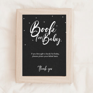 Affiche Jeux de Baby shower minimaux Livres pour bébé