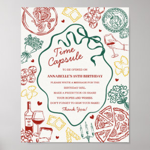 Affiche Jeux de capsule temporelle pour baby shower sur le