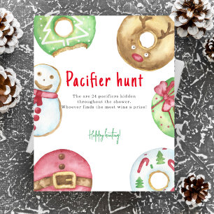 Affiche Jeux de chasse à la tétine pour Baby Shower de Noë