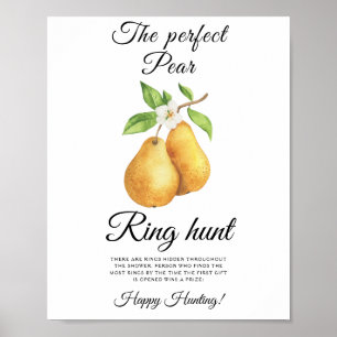 Affiche Jeux de chasse à l'anneau pour une baby shower sur