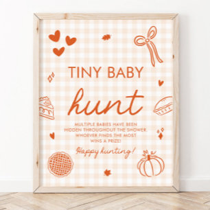 Affiche Jeux de chasse au bébé pour Baby Shower automnale