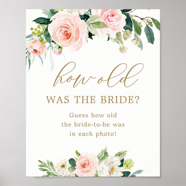 Affiche Jeux de Fête de Mariage Floral : Quel âge avait la (Devant)