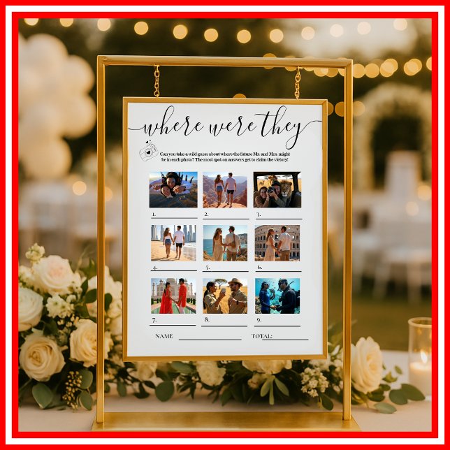 Affiche JEUX DE Fête des mariées OÙ ILS ÉTAIENT (Créateur téléchargé)