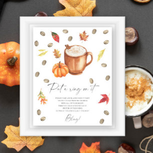 Affiche Jeux de mariage de la citrouille de café Mettez un
