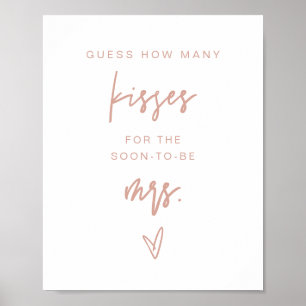 Affiche Jeux de mariage rose poudré MARLO Combien de baise