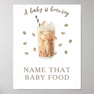 Affiche Jeux de nourriture pour bébé à la baby shower de p