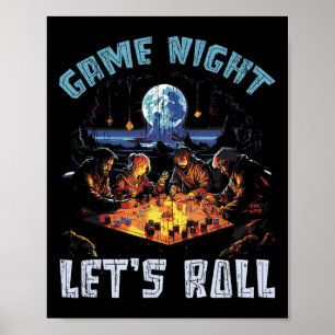 Affiche Jeux de rôle Rpg Jouer D20 Jeux de société drôles