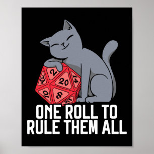 Affiche Jeux de rôle sur table D20 drôles de jeux de rôle