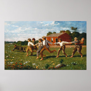 Affiche Jeux d'enfance en milieu rural, Winslow Homer Snap