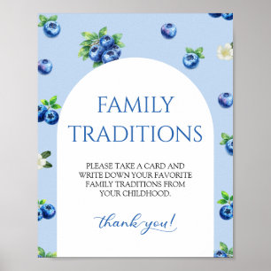 Affiche Jeux des traditions familiales pour une Baby Showe