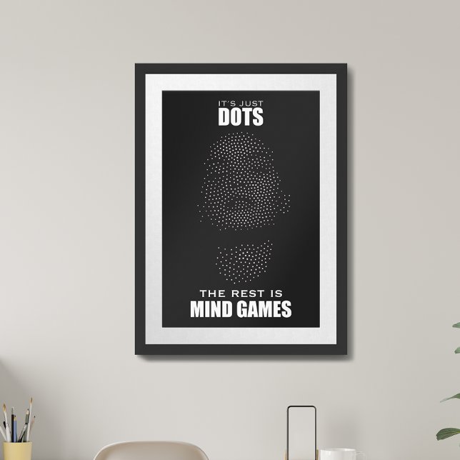 Affiche Jeux d'esprit. Visage pointé avec une citation ins (Créateur téléchargé)