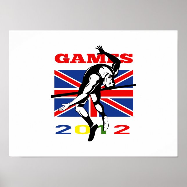 Affiche Jeux d'été 2012 High Jump Track and Field (Devant)