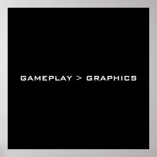 Affiche Jeux > Graphiques. Blanc noir.