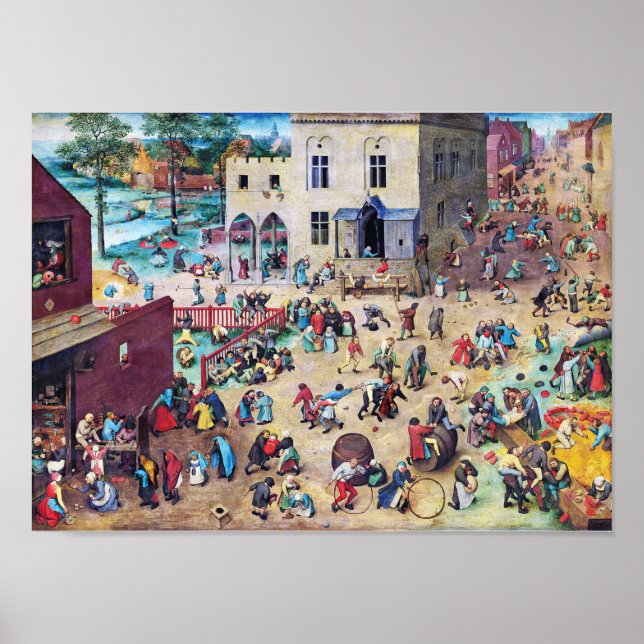 Affiche Jeux pour enfants, Pieter Bruegel (Devant)