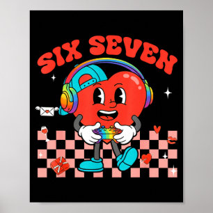 Affiche Jeux Saint Valentin 67 Six Sept Drôle Gamer Cœur C