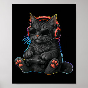 Affiche Jeux vidéo de chats de joueurs pour garçons adoles