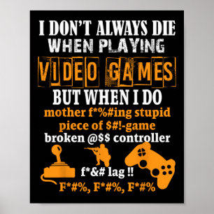 Affiche Jeux Vidéo Drôle Gamer Tee Pour Le Ventilateur De 