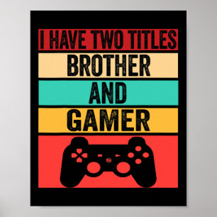 Affiche Jeux Vidéos Vintages Pour Garçons Brother S