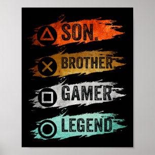 Affiche Jeux Vidéos Vintages Pour Garçons Brother S