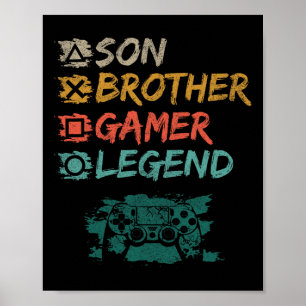 Affiche Jeux Vidéos Vintages Pour Garçons Brother S