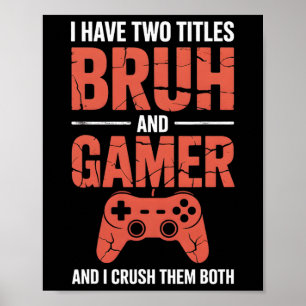 Affiche Jeux Vidéos Vintages Pour Garçons Brother S