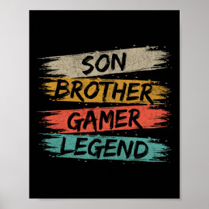Affiche Jeux Vidéos Vintages Pour Garçons Brother S