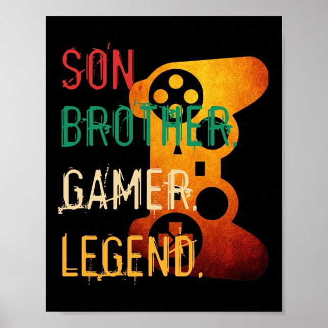 Affiche Jeux Vidéos Vintages Pour Garçons Son Broth (Devant)