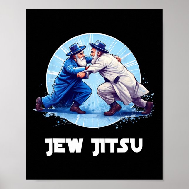 Affiche Jew Jitsu Karate Funny Hanoukka Martial Arts Chanu (Devant)